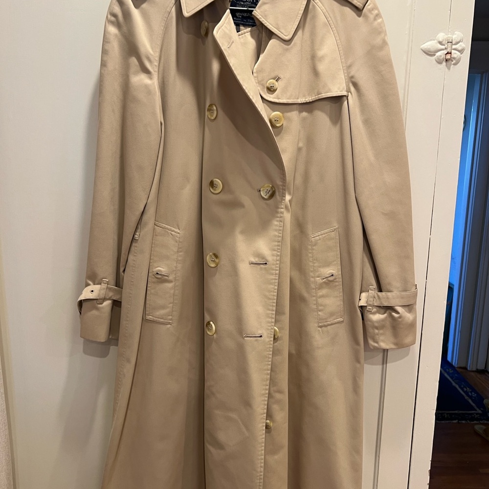 Burberry Beige Double-Breasted Trench Coat